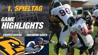 Highlights // Krefeld Ravens vs. Dortmund Giants // Season Opener 2023