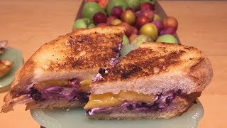 Blueberry, Goat Cheese & Peach ~ Grilled Sandwiches Blueberry, Goat Cheese & Peach ~ Grilled Sandwiches