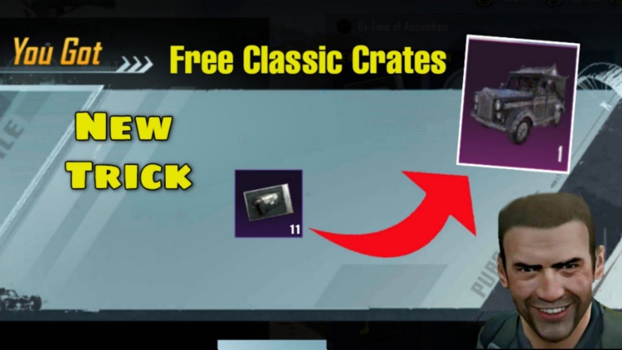 HOW TO GET FREE CLASSIC CRATE COUPONS IN PUBG NEW TRICK FREE CLASSIC