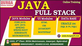 JAVA FULL STACK Online Training @ DURGASOFT