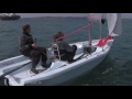 How to Sail - How to Gybe a two person sailboat. (turn away from the wind)