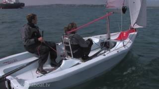 How to Sail  How to Gybe a two person sailboat. (turn away from the wind)