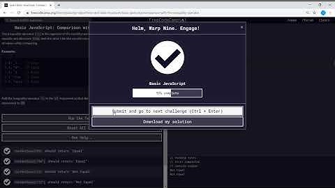 Basic Javascript (61/111) | Comparison with the Inequality Operator | freeCodeCamp