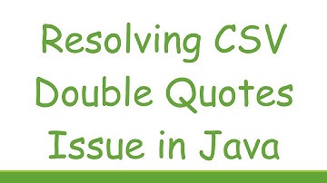 Resolving CSV Double Quotes Issue in Java