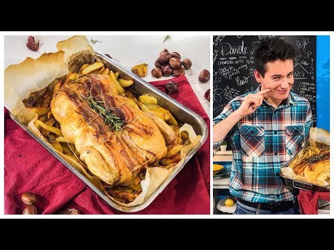 Video: Pollo Al Forno Con Castagne