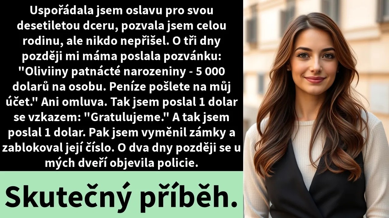 Seděla jsem u stolu s ručně kreslenými pozvánkami mé desetileté dcery a dívala se, jak její úsměv mizí – prarodiče, teta a strýc nepřišli na její narozeniny. O tři dny později mi přišla pozvánka...