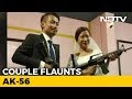 Naga rebels son bride flaunt assault rifles at wedding reception