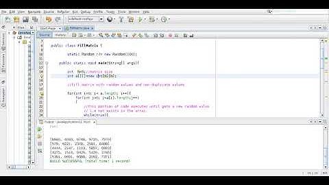 java array fill nxn matrix array with random values,does not duplicates