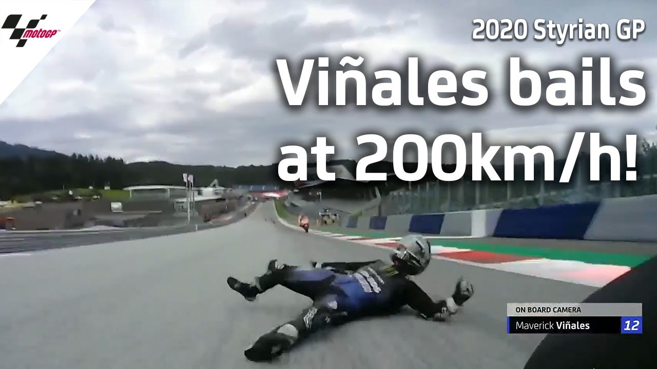 Viñales' scary crash at over 200kmh | 2020 Styrian GP
