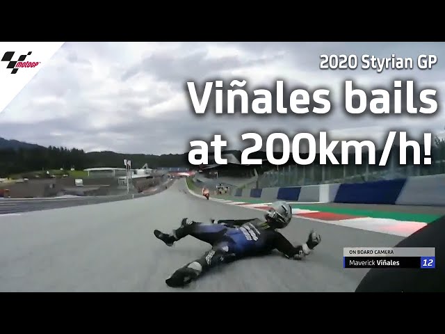 Viñales' scary crash at over 200kmh | 2020 Styrian GP class=