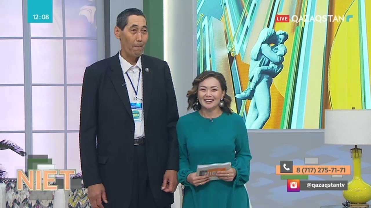 Қазақстандағы ең ұзын адам Қалдыбай Атажанов «NIET» әлеуметтік жобасында қонақта