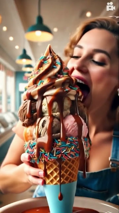 Tante ga kuat nahan, di jilat juga es krim kenyot akhirnya