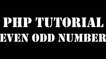 Example 1 - php program to find odd or even