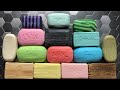 ASMR cutting vertical dry strips on soap