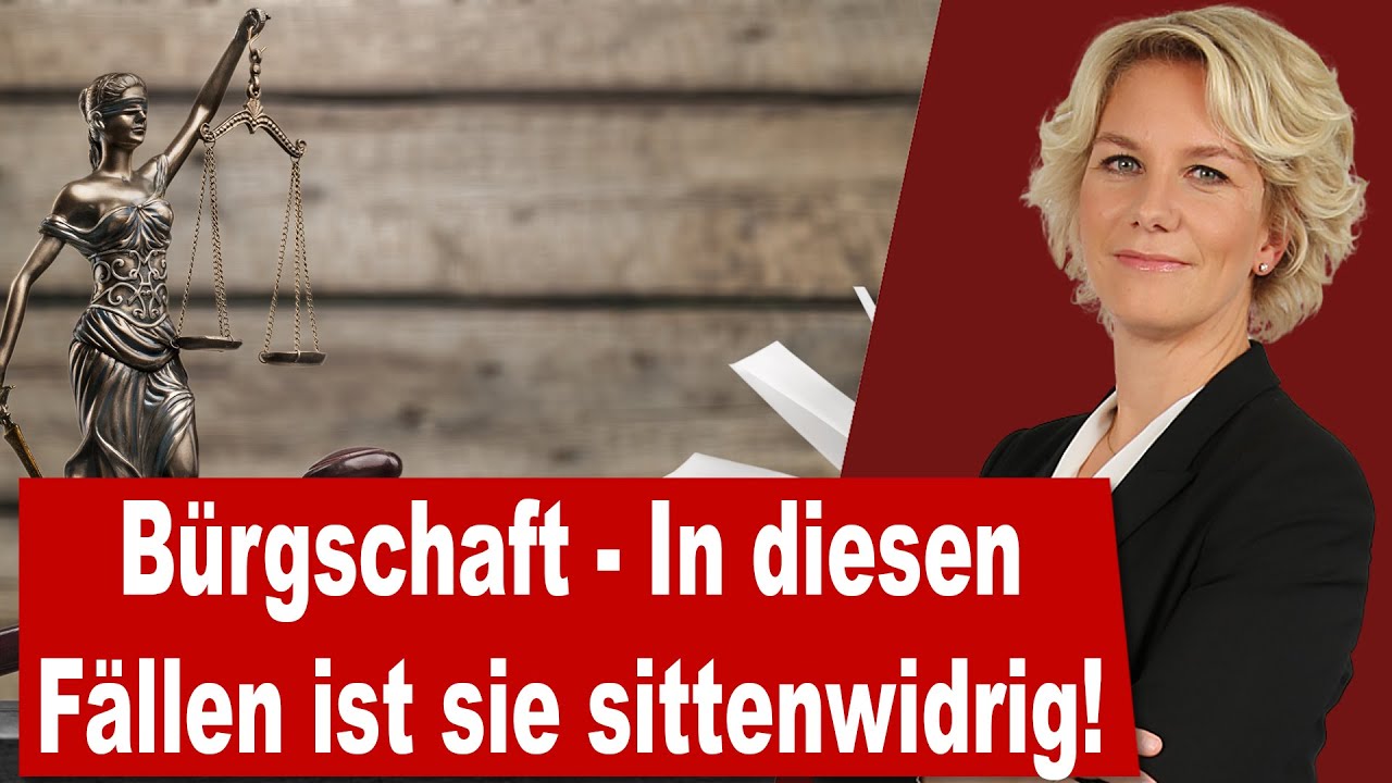 New Update Finanztipp Bürgschaft: Sittenwidrigkeit einer Bürgschaft - Unser Tipp! Einfach erklärt!