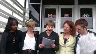 Caroline Lucas not guilty court Brighton Frack off