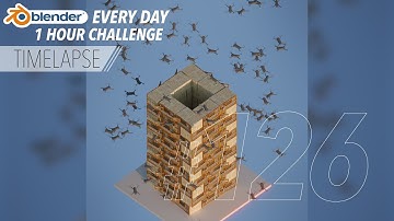 Geometry Node Swarm and Stack - Blender Every Day #126