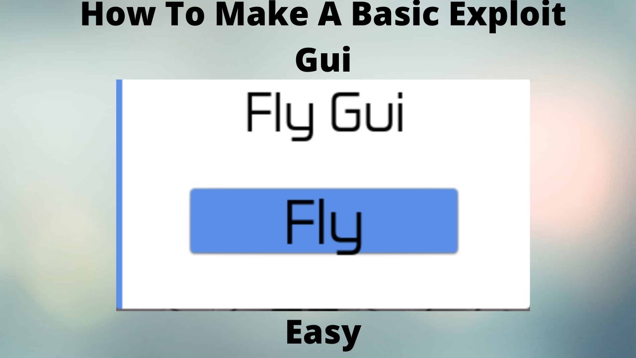 How to make Fly script Roblox.