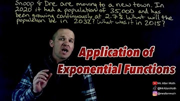 Application of Exponential Functions - Continuous Population Growth