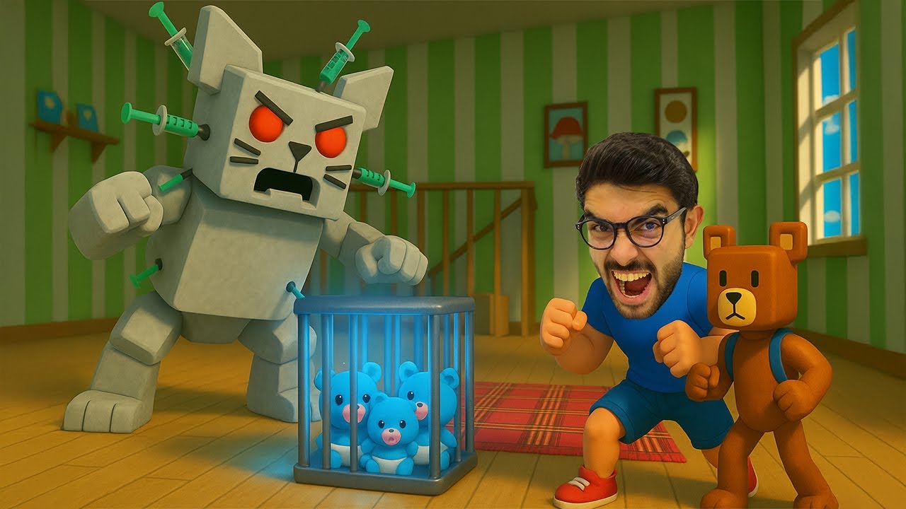 الفأر المجنون خطف اخوتي الصغار 🧸 مغامرة الدب الخارق