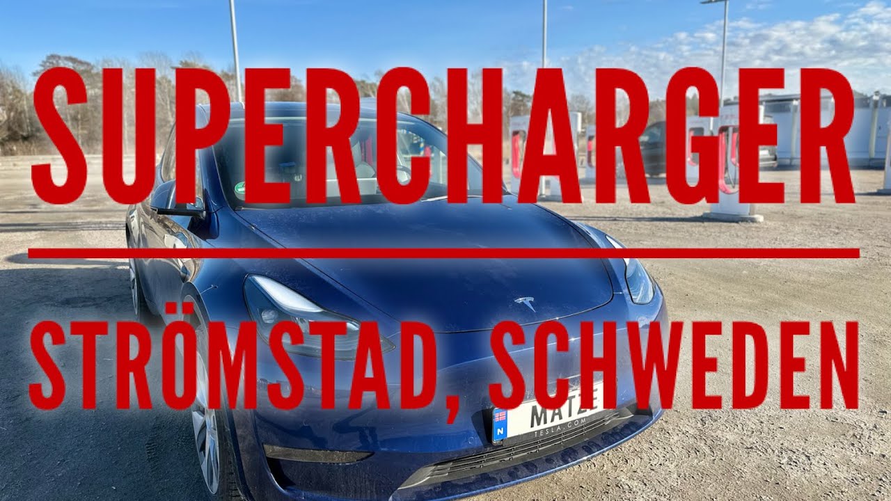 Tesla Supercharger Strömstad, Schweden Sweden Sverige YouTube