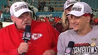 Andy Reid on Super Bowl LIV Win, 'I'm going to get the biggest cheeseburger you've ever seen'