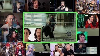 Youtubers React To KEANU REEVES | THE MATRIX Awakens Unreal Engine 5 Demo Gameplay REACTION MASHUP