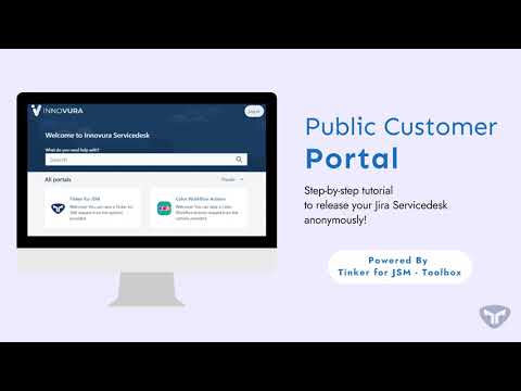 Jira Server Data Center Anonymous Servicedesk Portal Guide  - Tinker for JSM Toolbox