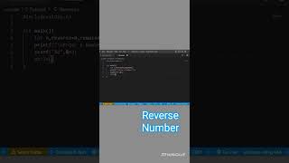 How to Reverse a Number in C -A Simple Program😱||#clanguage#shorts