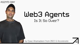 Ejaaz Ahamadeen: Web3 Agents—Is It So Over?
At our Agents Research Day on January 28, 2025, Ejaaz Ahamadeen from 26CC and Aiccelerate gave an overview of the current state of agents and asked the hard questions: what are these things, are they even autonomous, and how might we use them?
Thanks to all of our speakers and guests for joining us!
📬 To keep up with the latest from the Archetype team and receive invites to future events, subscribe to our newsletter: http://eepurl.com/iCApL2
—
👋 FOLLOW US
Ejaaz: https://x.com/cryptopunk7213
26CC: https://x.com/26cryptocapital
Aiccelerate: https://x.com/aicceleratedao
Archetype: https://x.com/archetypevc
🌐 LINKS
Aiccelerate: https://www.aiccelerate.org/
Archetype: https://www.archetype.fund/
—
DISCLAIMER: The information in this video is the opinion of the speaker(s) only and is for informational purposes only. You should not construe it as investment advice, tax advice, or legal advice, and it does not represent any entitys opinion but those of the speaker(s). For investment or legal advice, please seek a duly licensed professional. Ejaaz Ahamadeen: Web3 Agents—Is It So Over?