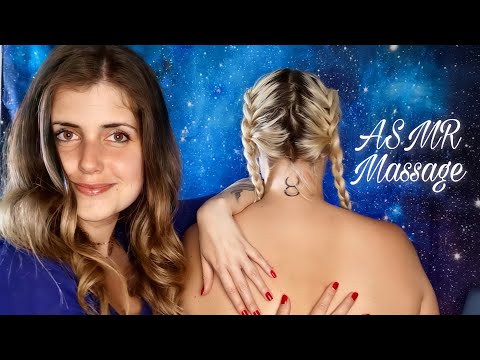 ASMR deutsch | Schulter-Nacken MASSAGE mit echten Sounds 💆🏽‍♀️ oil sounds, fire crackling 🔥 (german)