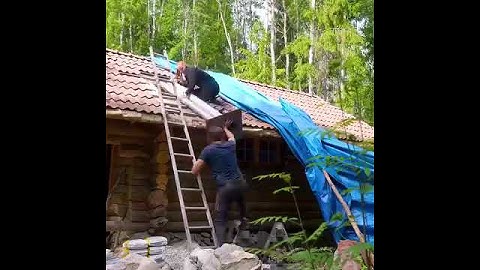 Building a Stone Fireplace Inside Log Cabin