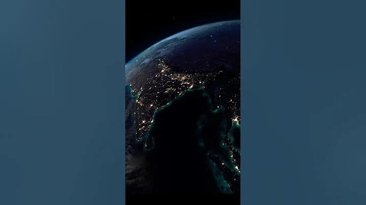 How Earth looks from space 🌍 India Day to Night from Space #shorts #space #earth #interstellar
