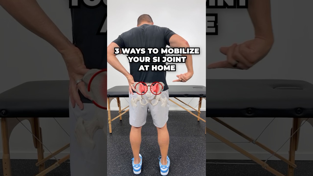 STOP SI Joint Pain! 3 Ways To Mobilize Your SI Joint At Home #sacroiliacjoint