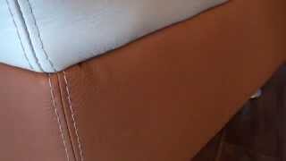 Custom corner kitchen bench, build on solid mainframe. Cushions are high quality industrial foam called Qualex. Entire upholstery is 