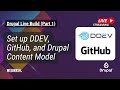 Drupal live build part 1 set up ddev github and drupal content model