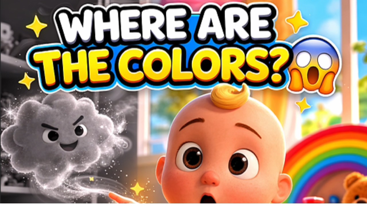 Jiji Learns Colors 🌈 | Where Did the Colors Go? | Kids Story (Story 3 ...