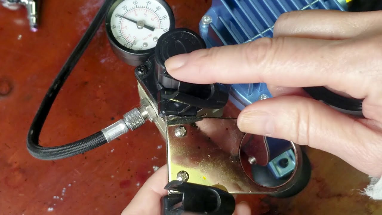 began airbushing today, but i cant move the button to change the  pressure. What am i doing wrong? this is a timbertech compressor  ABPST05. : r/airbrush