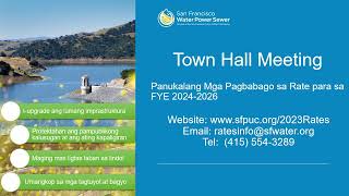 SFPUC Water and Sewer Rates Virtual Townhall (Filipino)