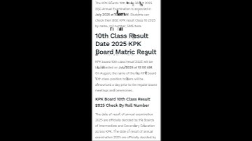 SSC First Annual Result 2025 KPK Board | KPK Board Matric Result 2025 Date Announced | #kpkboard