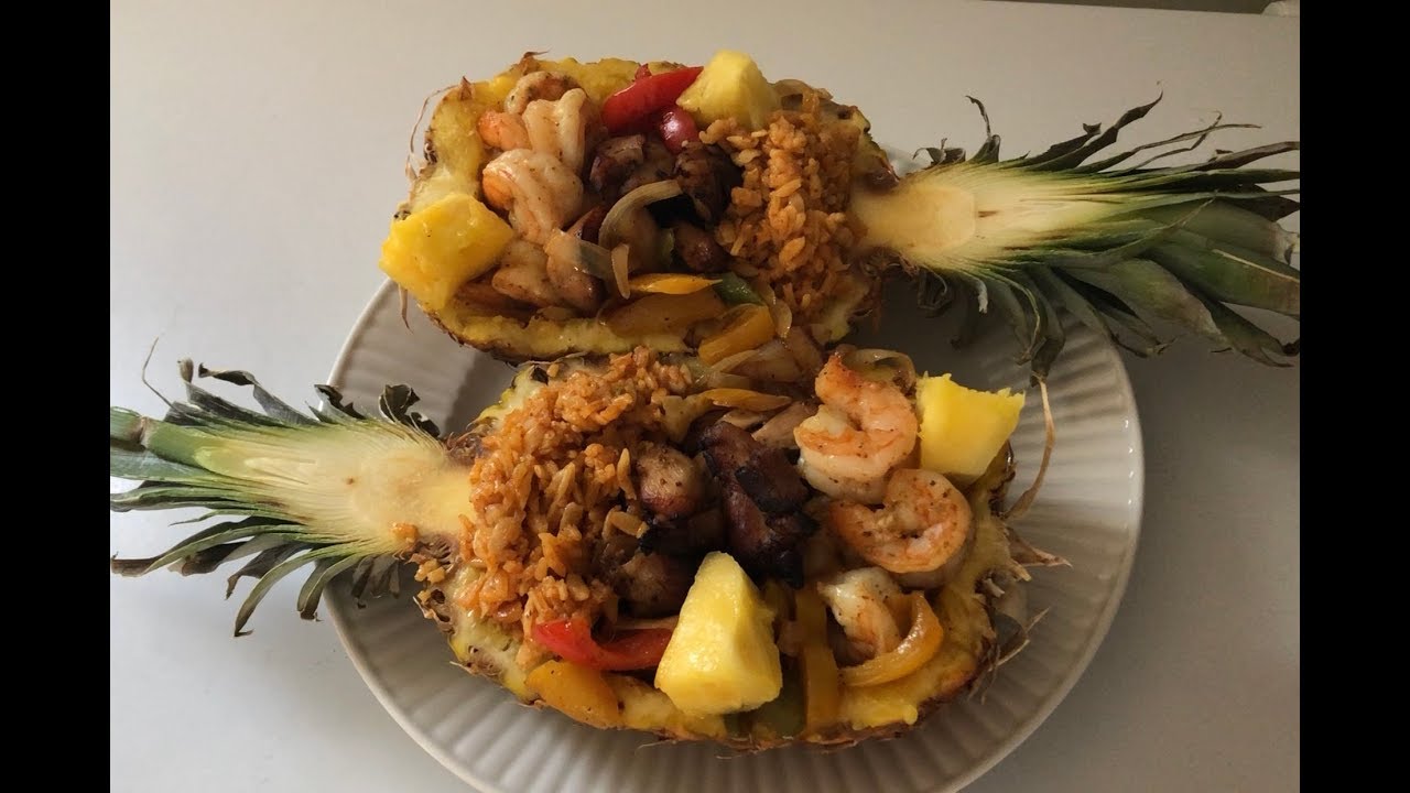 How To Make Jerk Chicken and Shrimp Pineapple boats Pineapple Boat