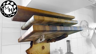 Rustic Cutting Board Rack