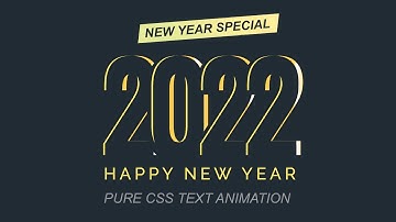 Happy New Year Text Animation | HTML & CSS  Tutorial   #purecss