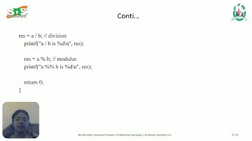 Mrs.M.Viveka - B.Com IT | Video 8 - Arithmetic Operators in C | SNS Institutions