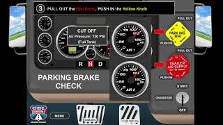 Parking Brake Check - Air Brake Check - Pre-Trip Inspection - CDL Class A