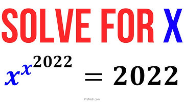 Solve the Exponential Equation | How to solve quickly x^x^2022 = 2022