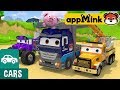 #appMink make a toy carrier truck with crane truck school bus and hot air balloon