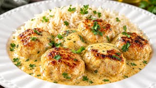 Le Genre de Dîner qui Me Sauve la Semaine 😍 Boulettes de Poulet à la Crème.