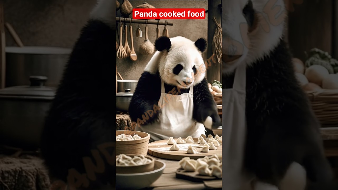 Panda make food