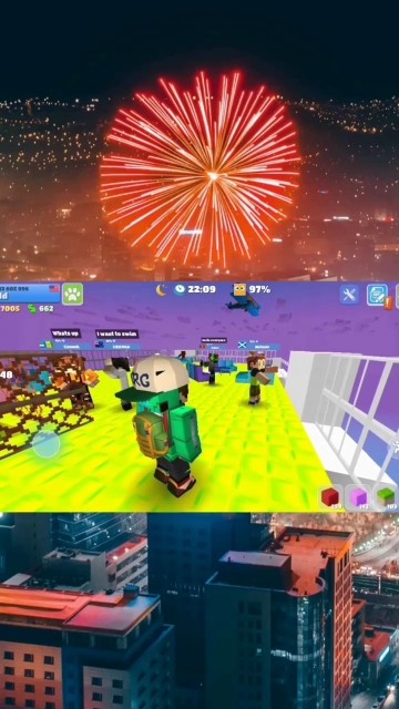 Minecraft Rooftop Rave Party action on rooftop - party craft #minecraft #roblox #partycraft # ...